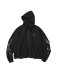 LÉVITER & Dagger Tribal Logo Hood Zip Up BLACK