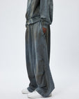 LÉVITER & Distressed Crinkled Baggy Sweatpants