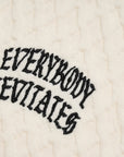 "EVERYBODY LEVITATES" Embroidery Cream Longsleeve