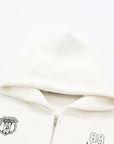 Léviter Collegiate Graphic Zip Hoodie – White