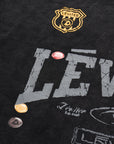 Léviter College Acid Wash Crewneck Zip-Up