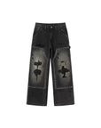 REGEN ZONE 25SS “RIOT” – Hand-Studded Distressed Lumber Pants