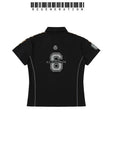LÉVITER & REGEN ZONE SS26 Leopard Jacquard Striped Reflective Goat Polo
