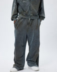 LÉVITER & Distressed Crinkled Baggy Sweatpants