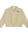 LÉVITER & Riche Et En Santé Plaid Beige Track Jacket