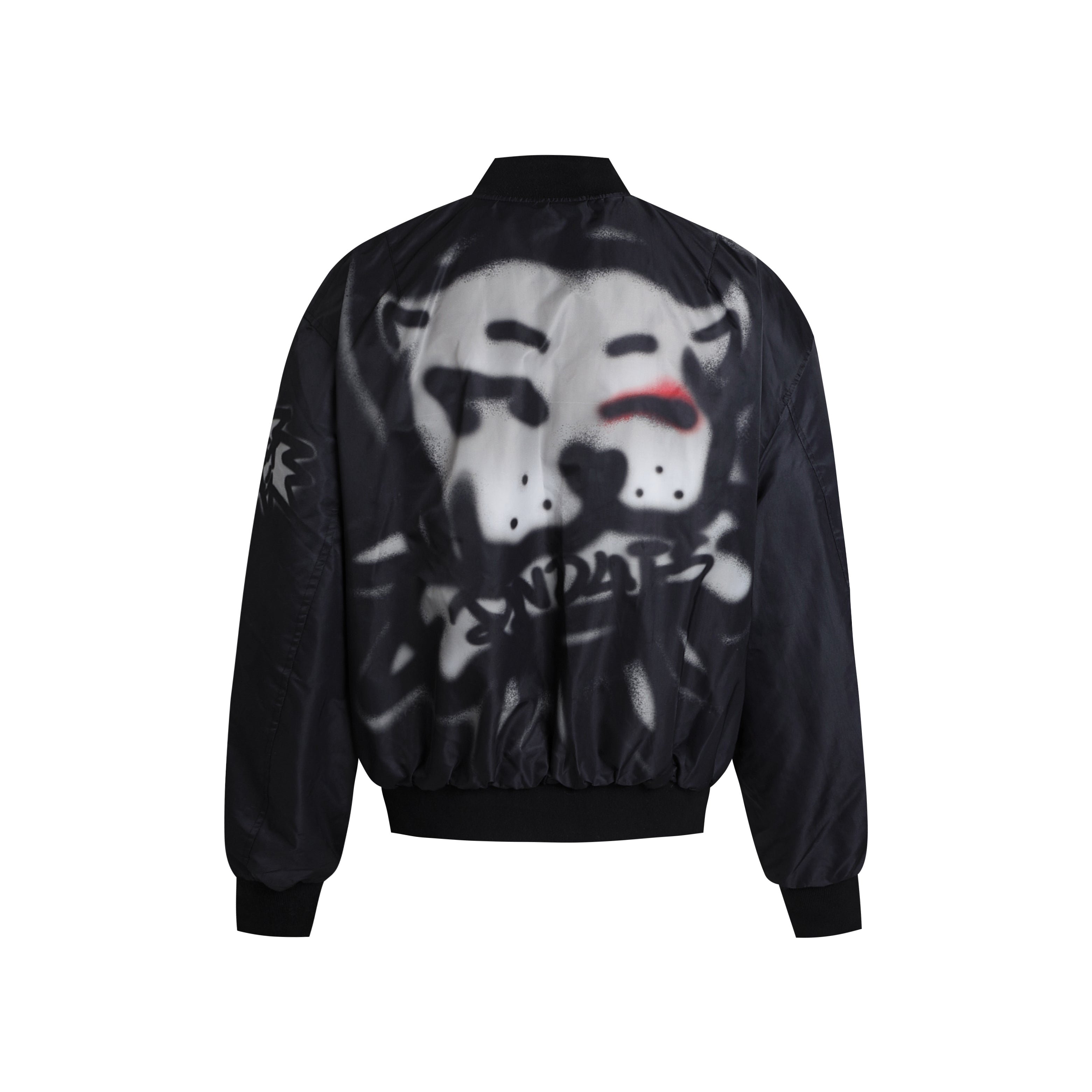 LÉVITER &amp; DND4DES Graffiti Embroidered Dog Bomber Jacket
