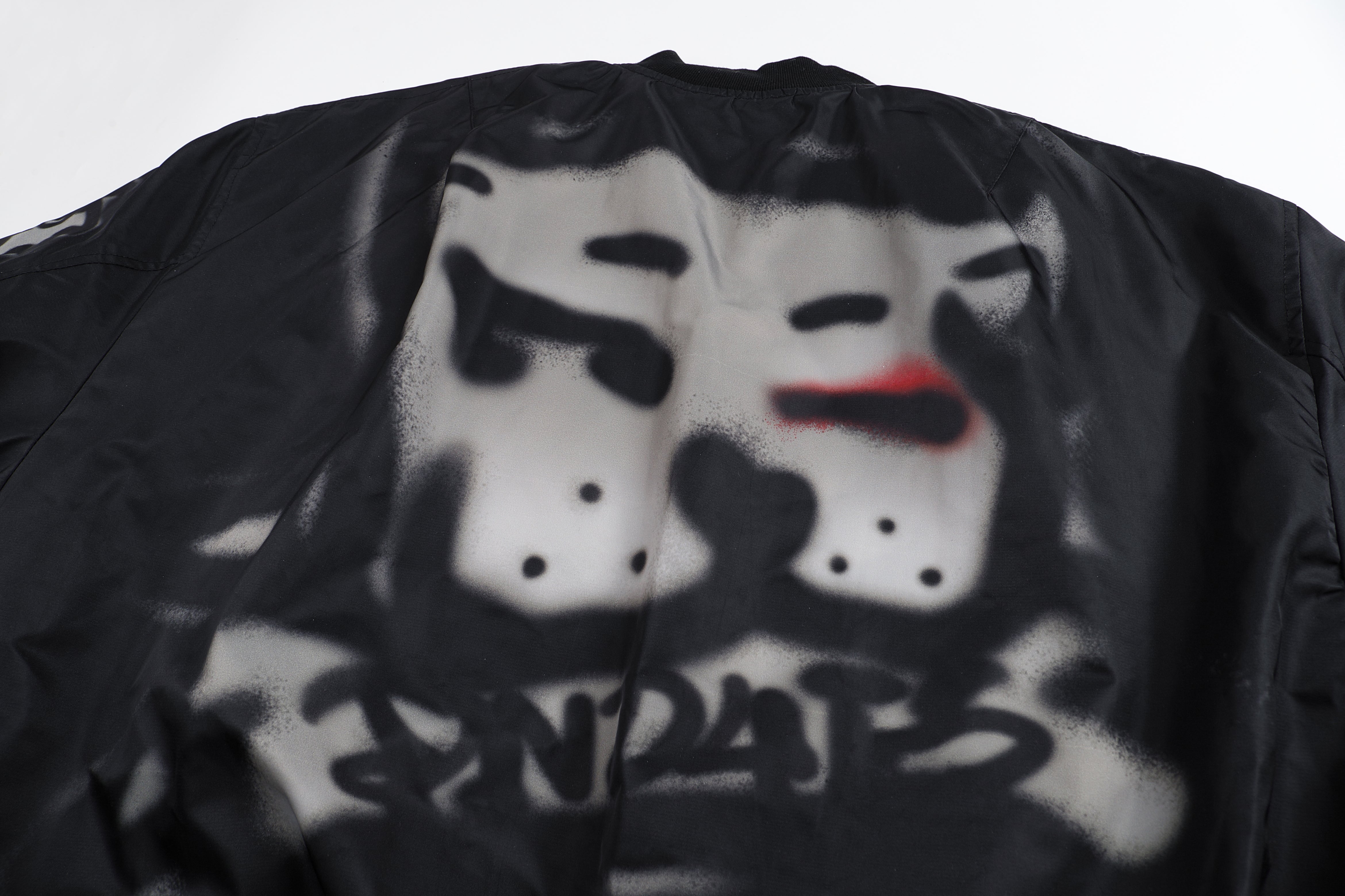 LÉVITER &amp; DND4DES Graffiti Embroidered Dog Bomber Jacket