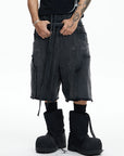 LÉVITER & DND4DES Dual Waist Washed Shorts