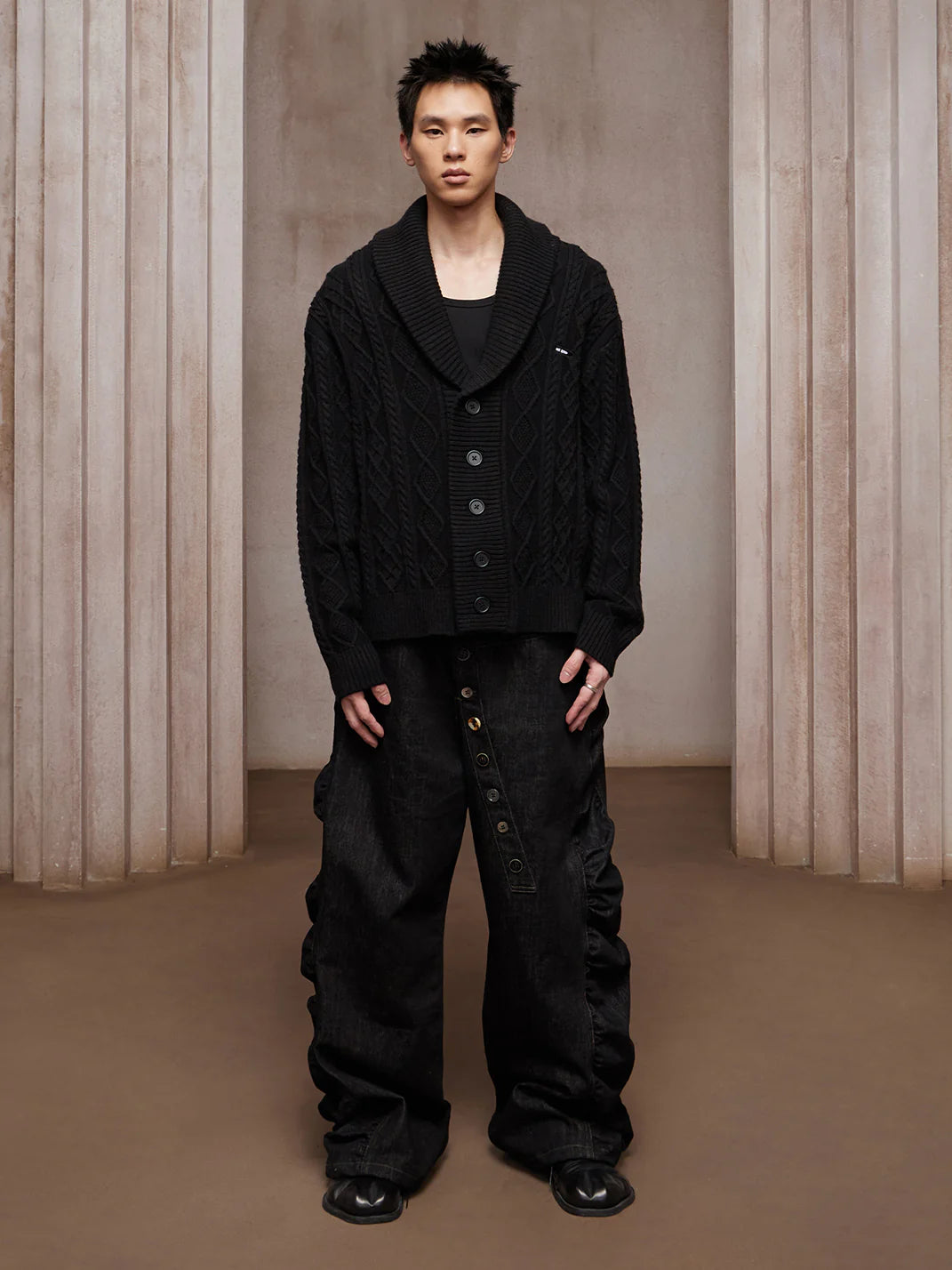 LÉVITER &amp; DND4DES Stacked Button Fly Denim