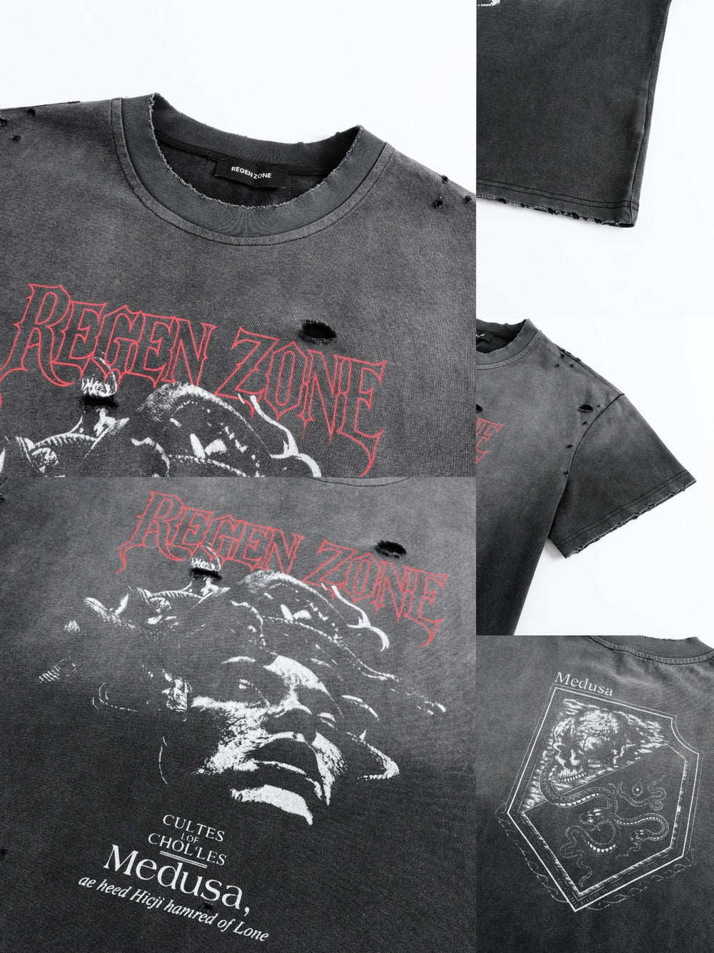 Washed Medusa Boxy Fit T-shirt