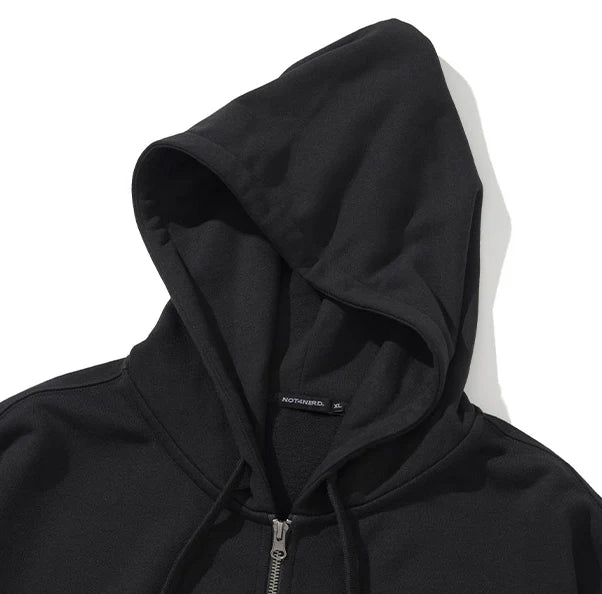 LÉVITER &amp; Dagger Tribal Logo Hood Zip Up BLACK