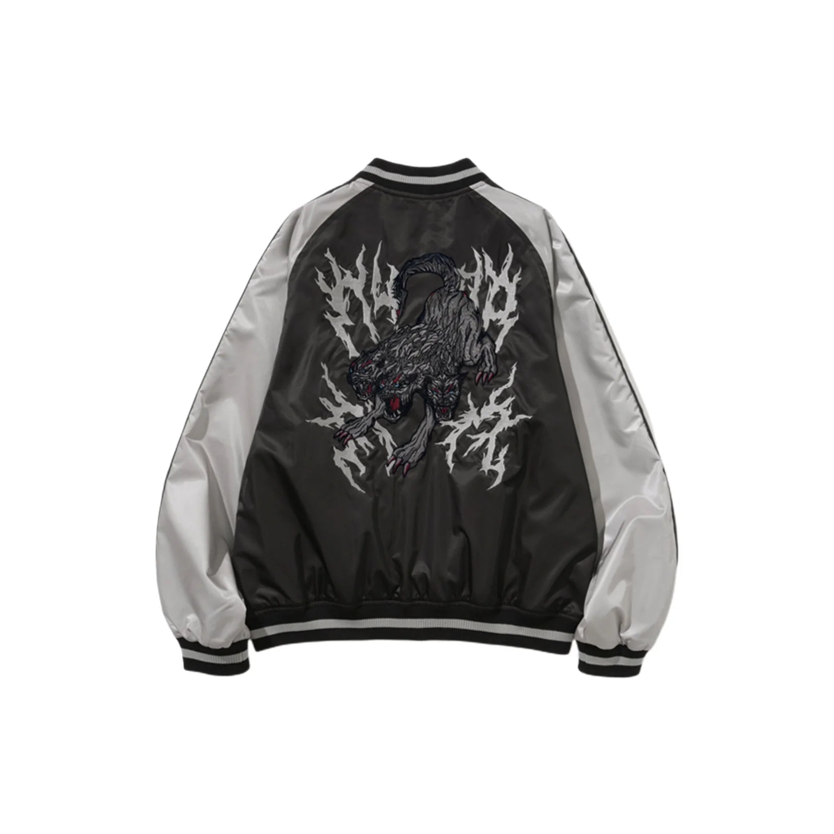LÉVITER &amp; Cerberus Satin Blouson Jacket BLACK