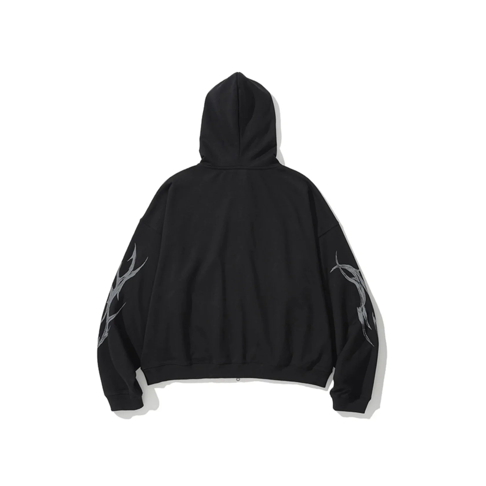 LÉVITER &amp; Dagger Tribal Logo Hood Zip Up BLACK