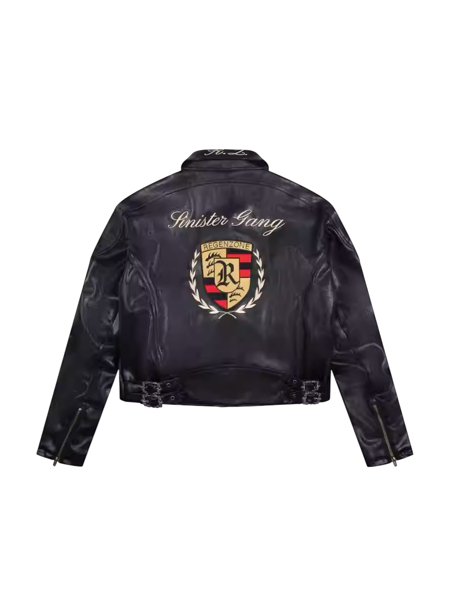 LÉVITER &amp; “SPUR” Racing Embroidered Motorcycle Jacket