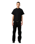 LÉVITER & ADVENES Black Interlace T-Shirt