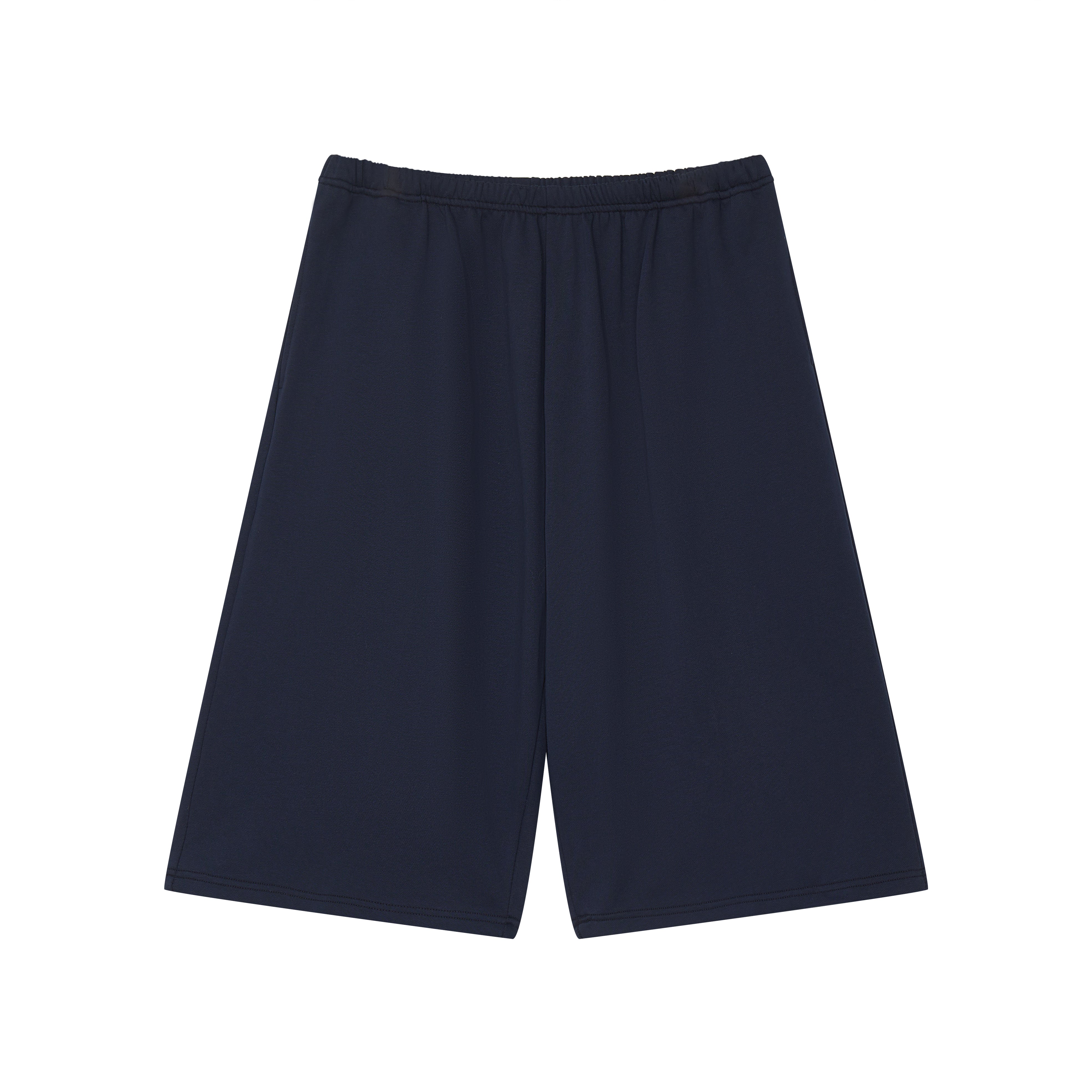LÉVITER Wide Cropped Pants Navy