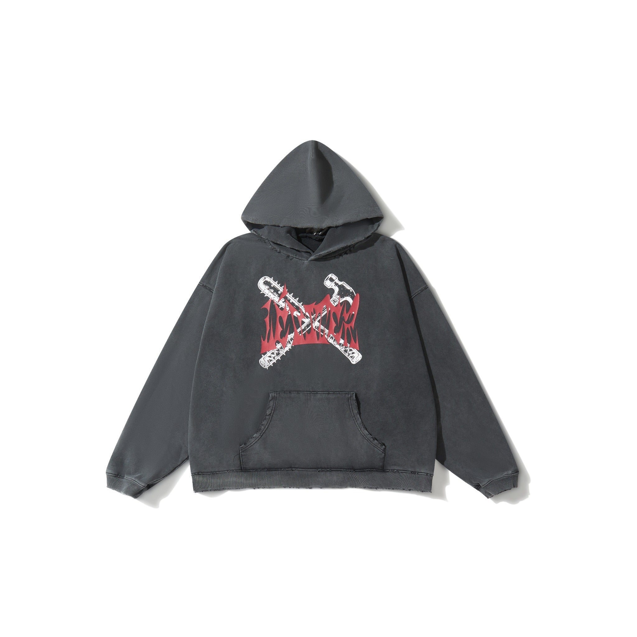 LÉVITER Wrecked Acid Wash Hoodie - Coming soon
