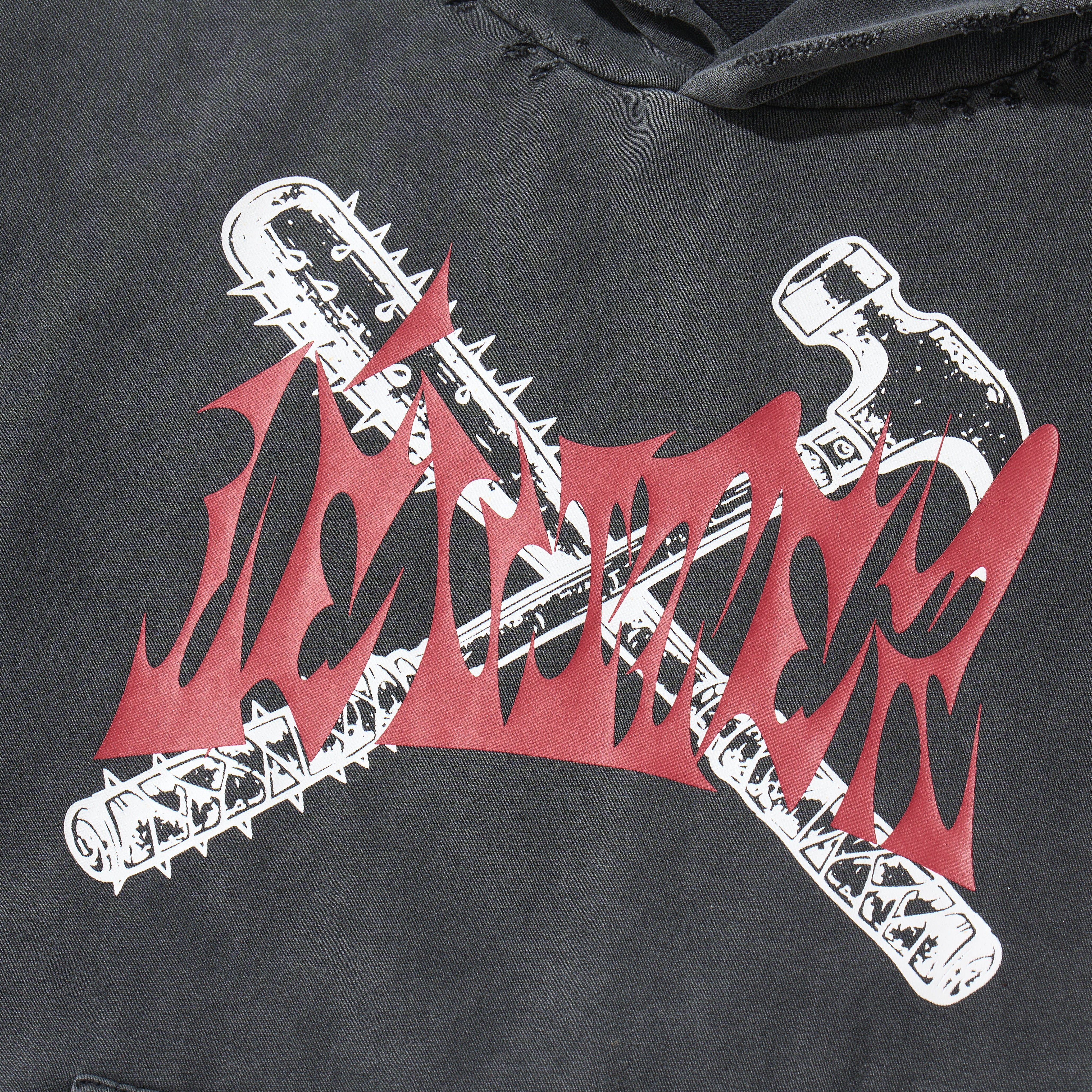LÉVITER Wrecked Acid Wash Hoodie - Coming soon