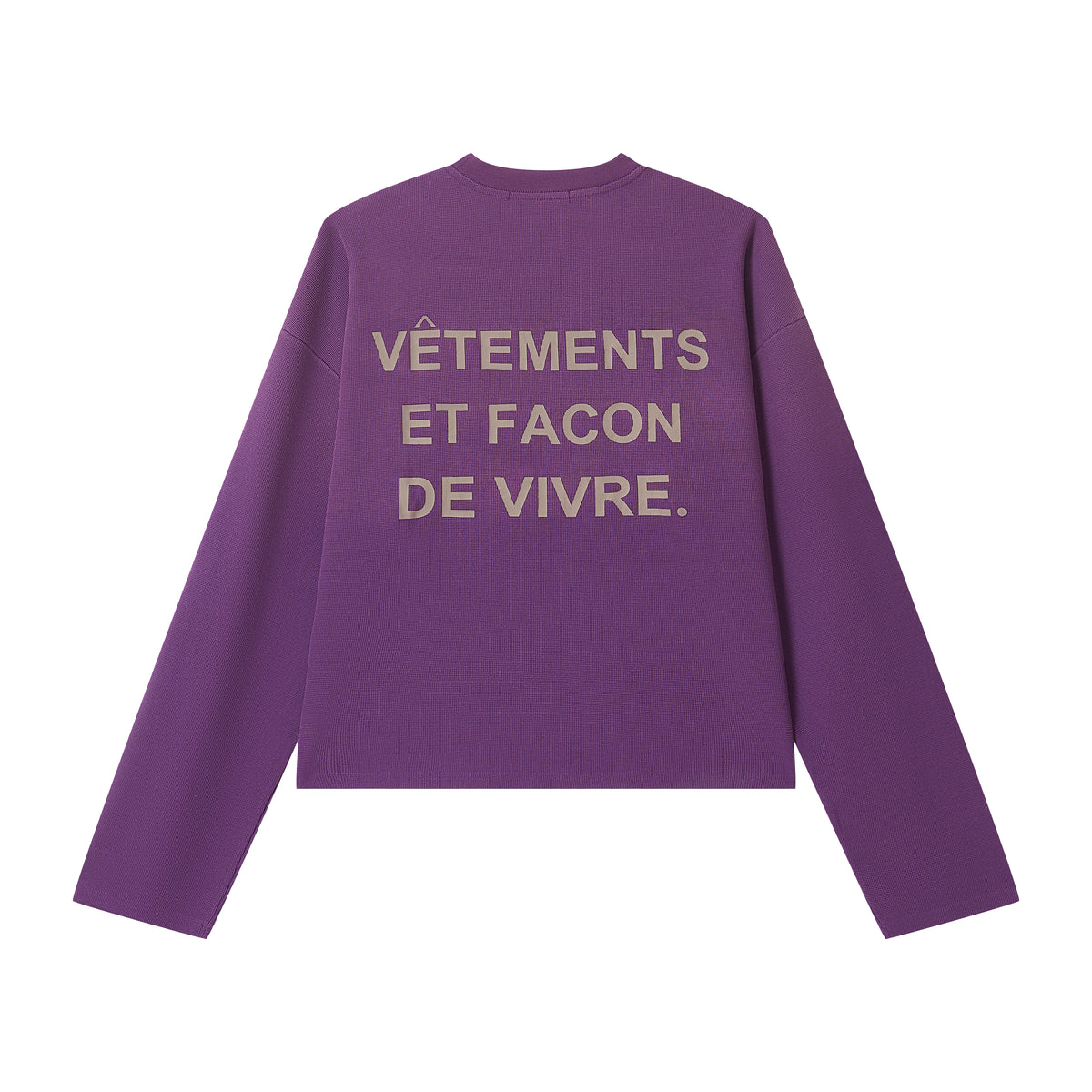 LÉVITER Vêtements Cropped Thermal — Washed Purple