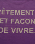 LÉVITER Vêtements Cropped Thermal — Washed Purple