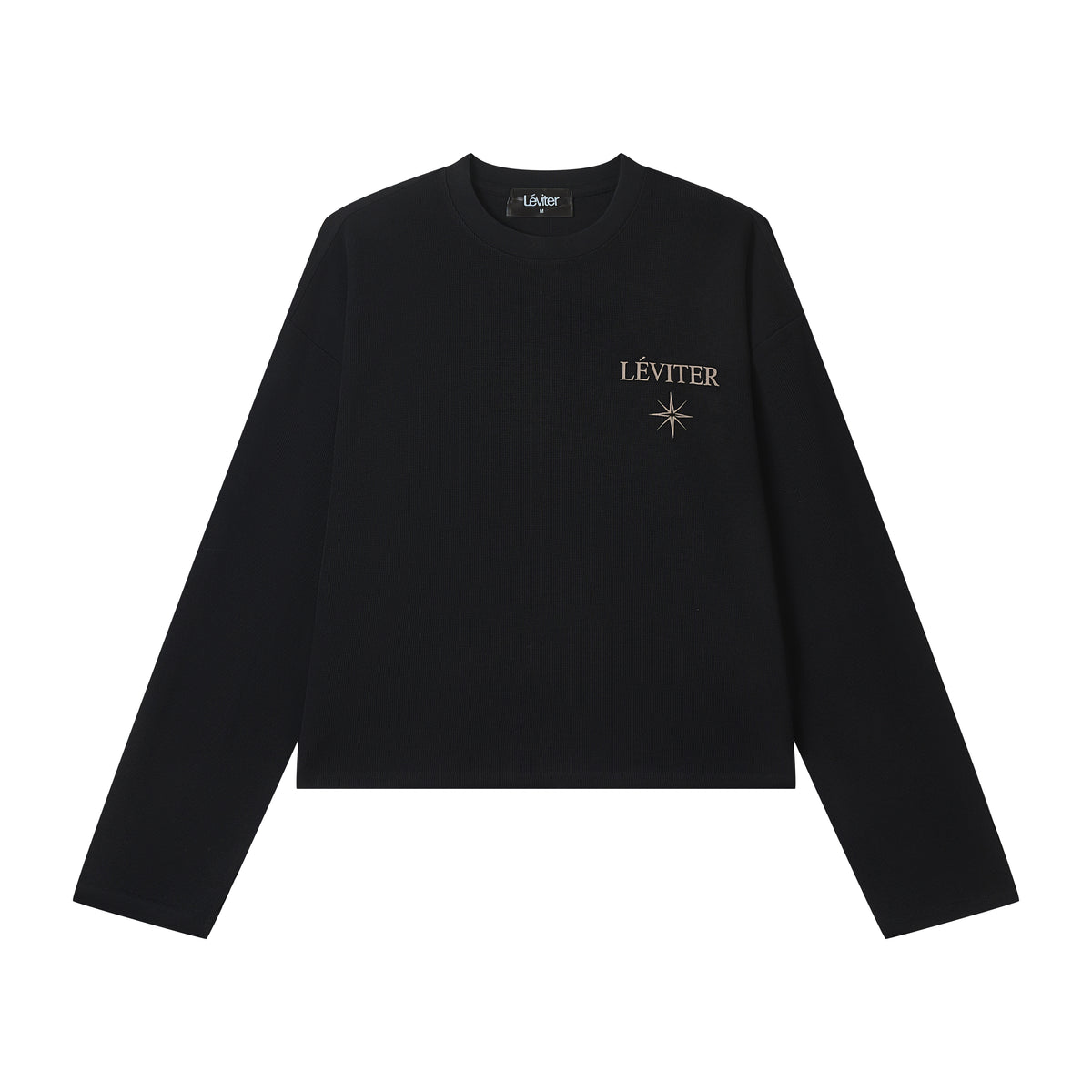 LÉVITER Vêtements Cropped Thermal — Washed Black
