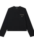 LÉVITER Vêtements Cropped Thermal — Washed Black