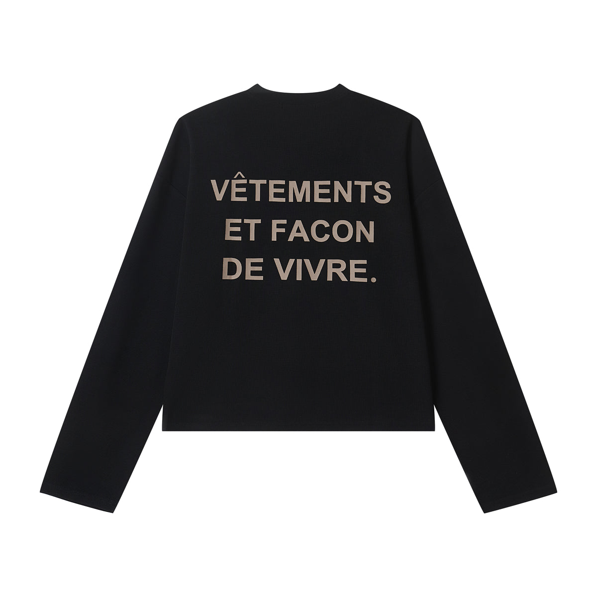 LÉVITER Vêtements Cropped Thermal — Washed Black
