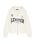 Léviter Collegiate Graphic Zip Hoodie – White
