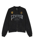 Léviter College Acid Wash Crewneck Zip-Up
