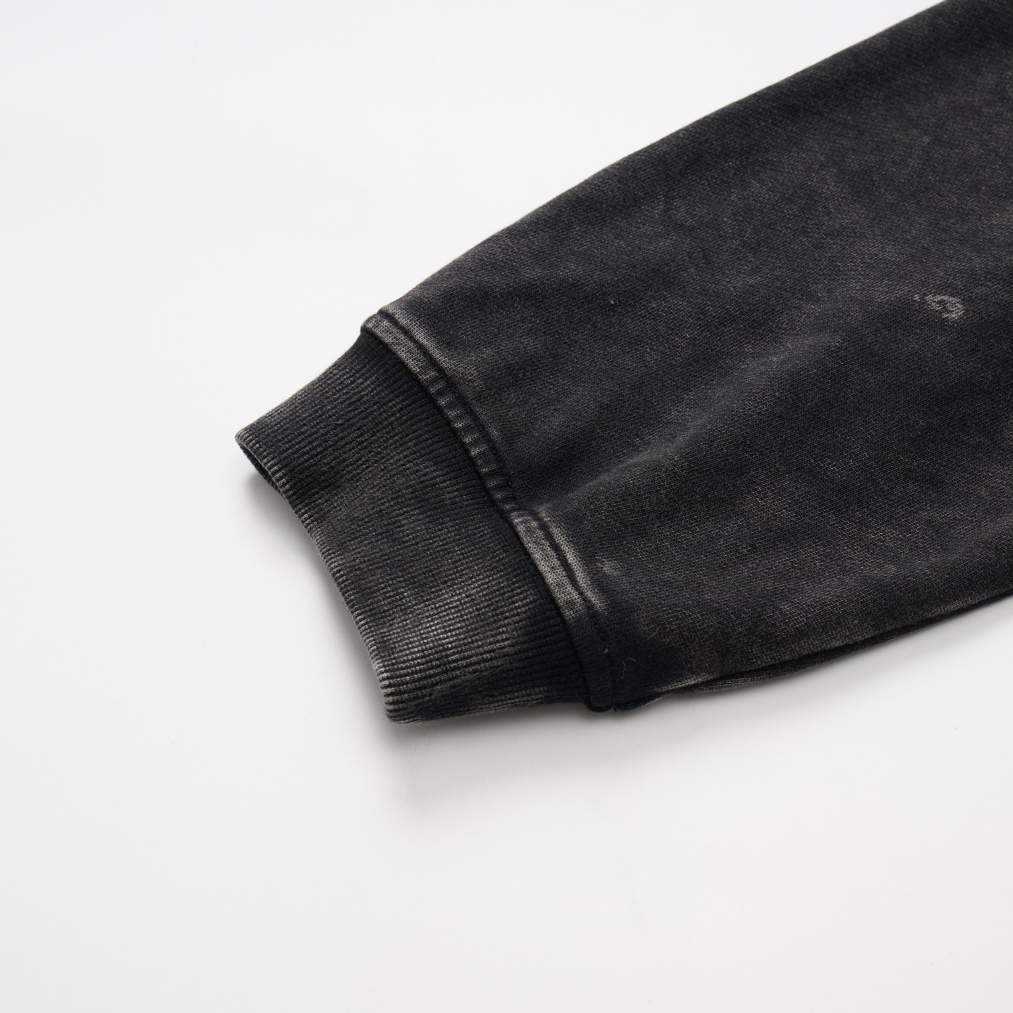 Léviter College Acid Wash Crewneck Zip-Up