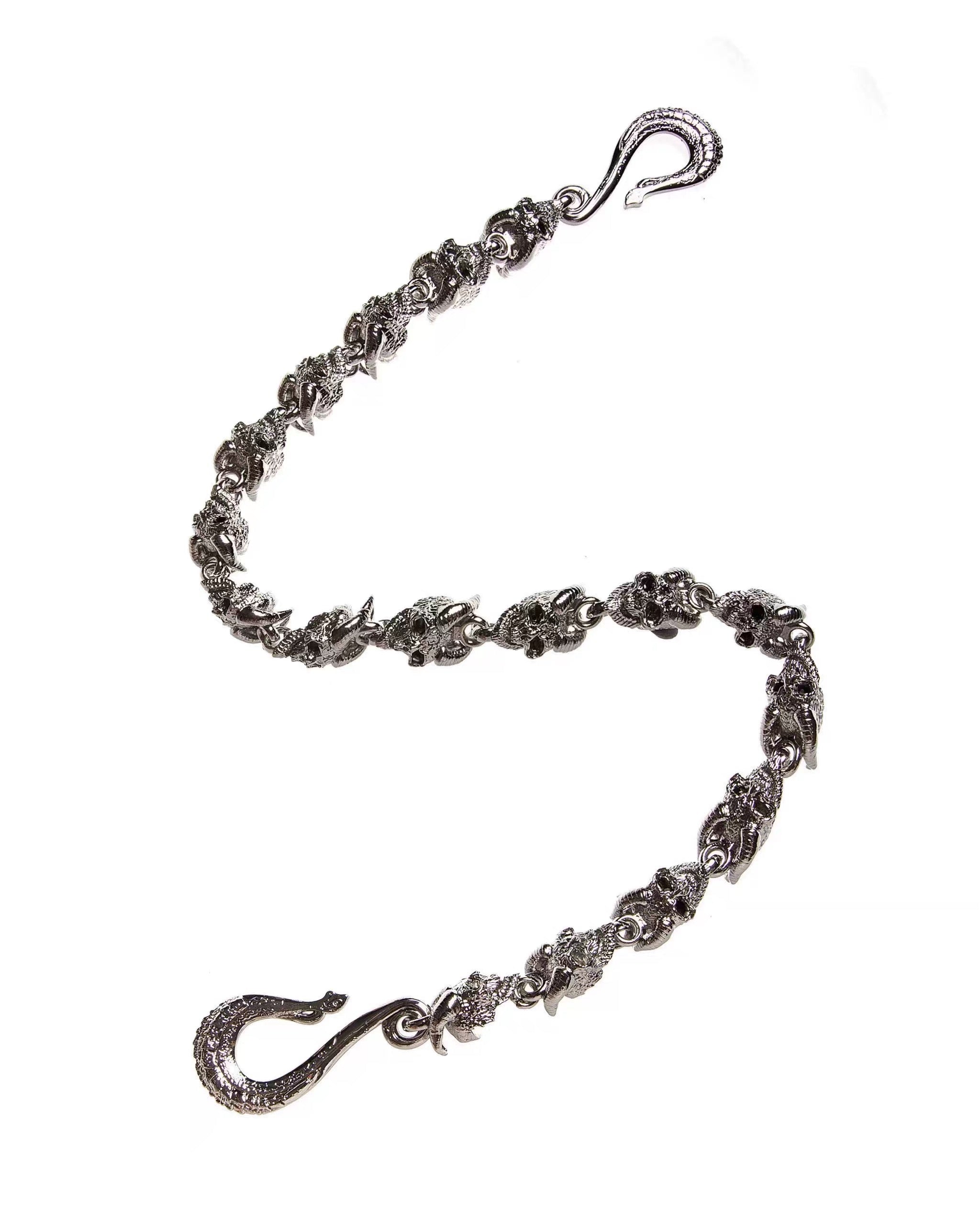 LÉVITER &amp; REGEN ZONE 25ss “RIOT” Ram Horn Karma Pants Chain