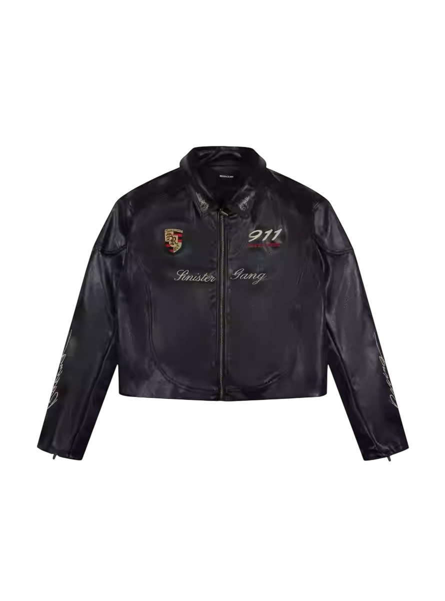 LÉVITER &amp; “SPUR” Racing Embroidered Motorcycle Jacket