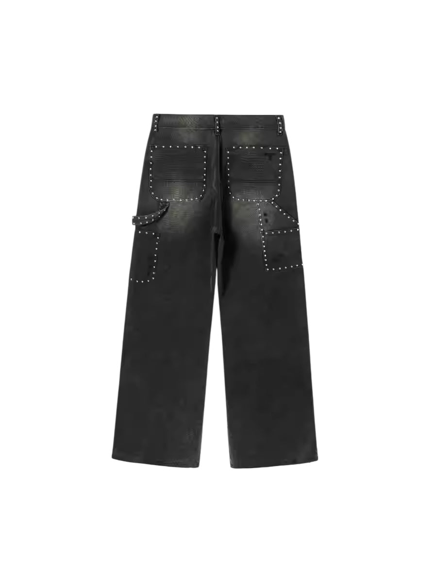 REGEN ZONE 25SS “RIOT” – Hand-Studded Distressed Lumber Pants
