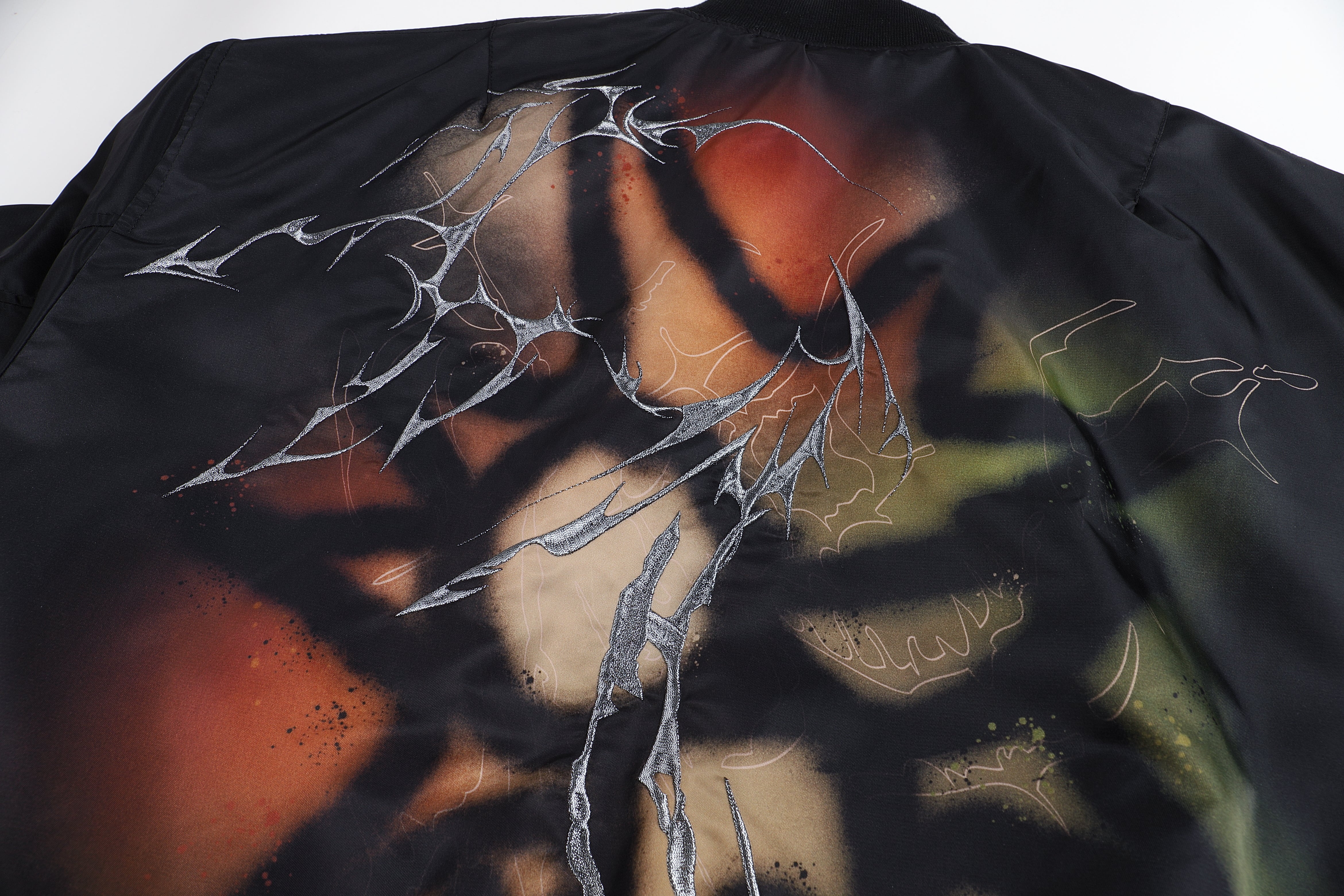 LÉVITER &amp; DND4DES Graffiti Embroidered MA1 Bomber Jacket