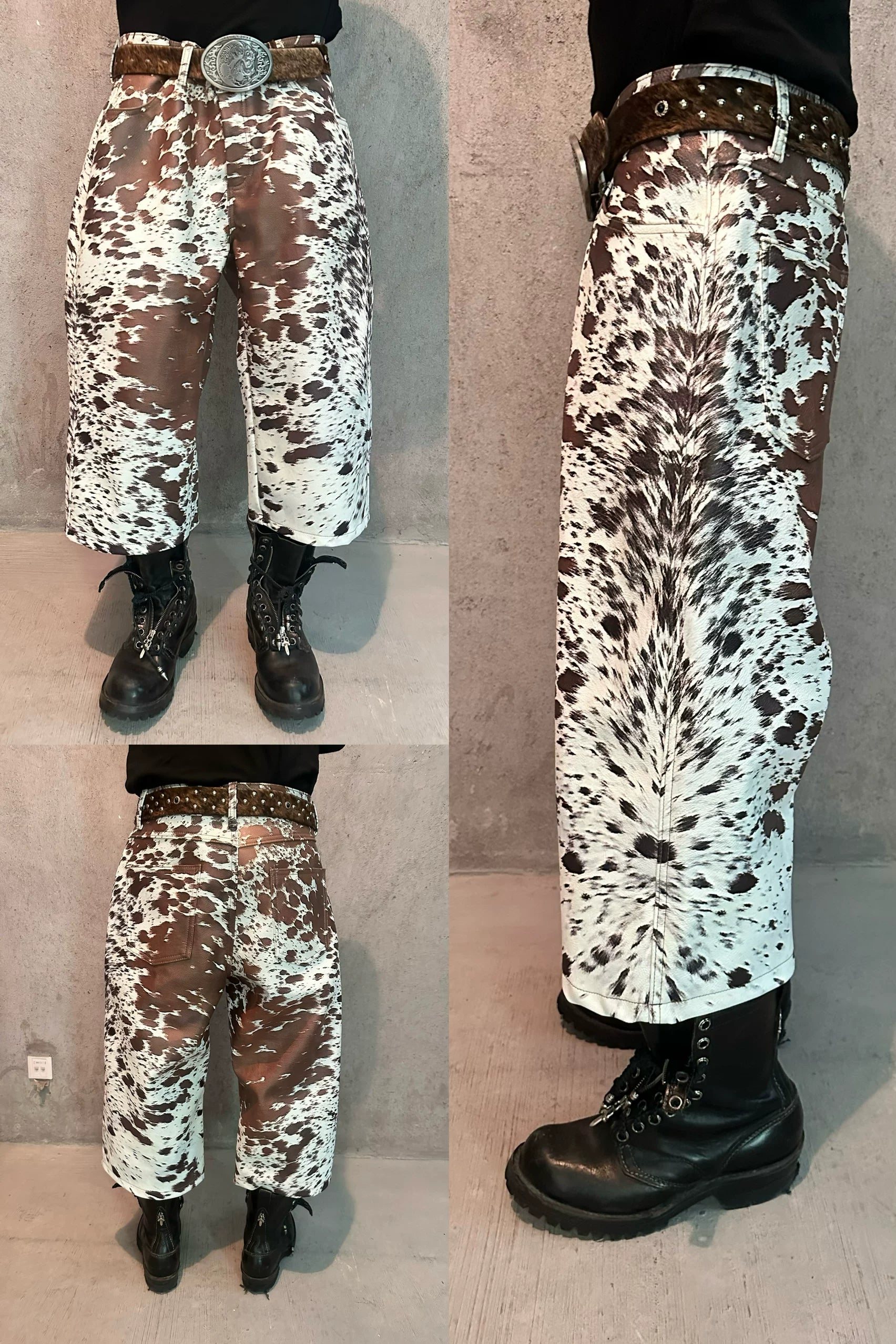 LÉVITER &amp; REGEN ZONE 25SS “RIOT” Mist White Ice-Silk Crinkle Pants