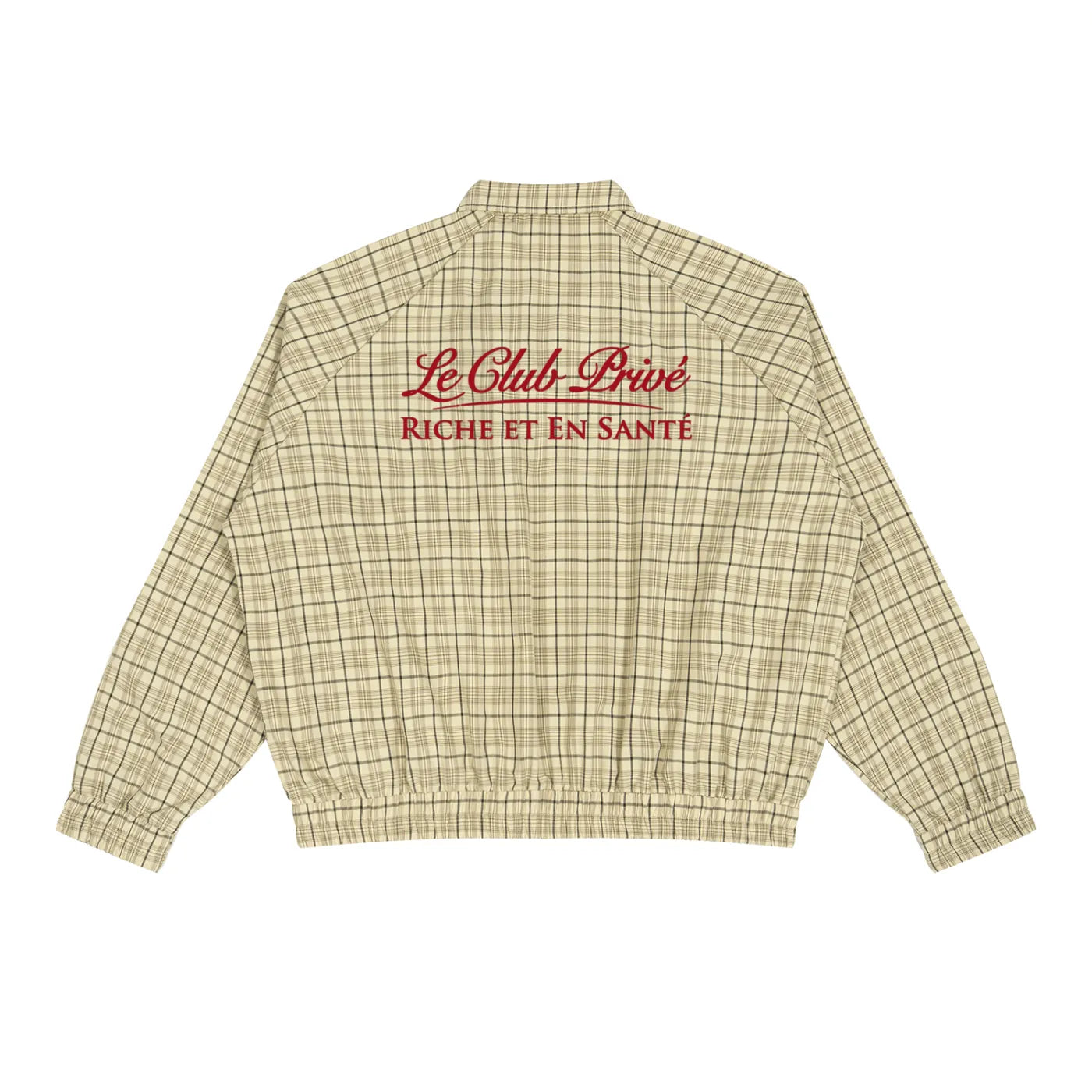 LÉVITER &amp; Riche Et En Santé Plaid Beige Track Jacket