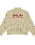 LÉVITER & Riche Et En Santé Plaid Beige Track Jacket